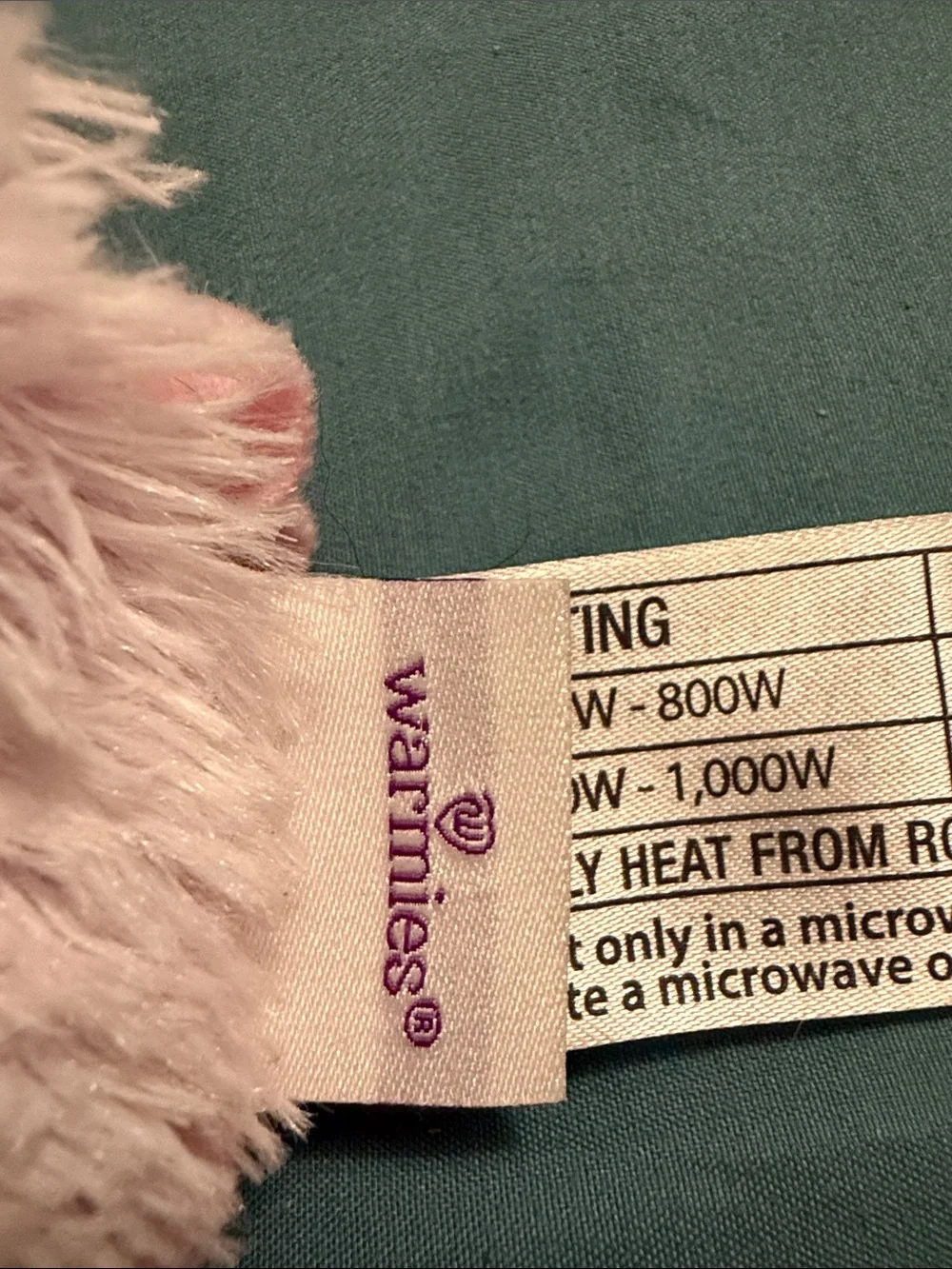 Warmies Plush Light Pink Fluffy Sleep Mask with Lavender